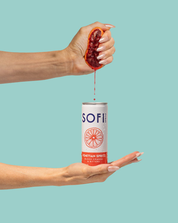 SOFI Spritz Cocktail Cans - Blood Orange & Bitters Case - 24 x 250mL Cans (8% ABV)