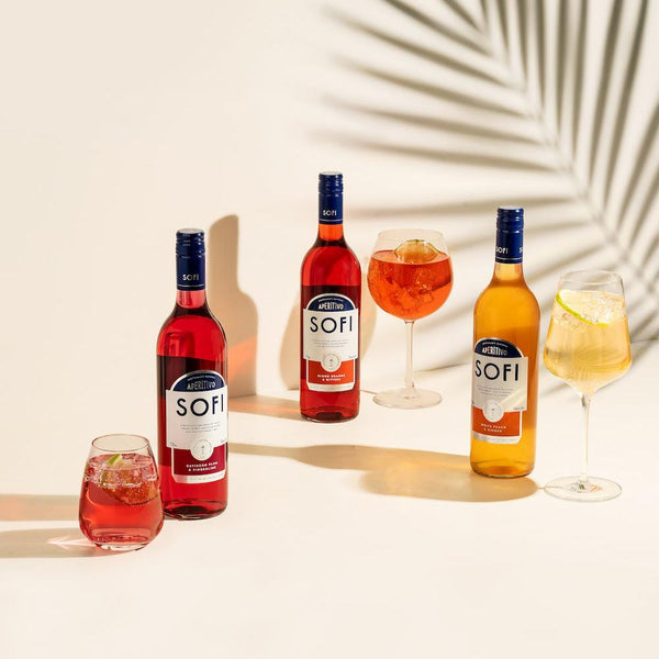 SOFI Aperitivo - Mixed Pack - 2 x Blood Orange & Bitters, 2 x White Peach & Ginger & 2 x Davidson Plum & Fingerlime