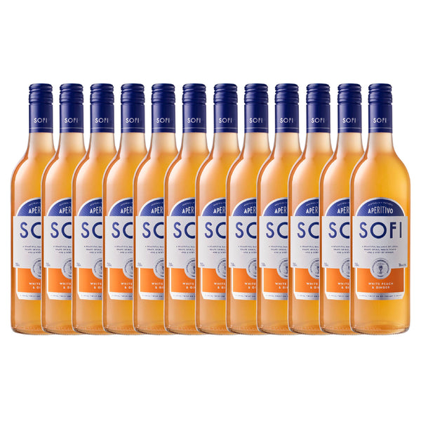 SOFI Aperitivo - White Peach & Ginger Dozen -  12 x 750ml bottles (16% ABV)