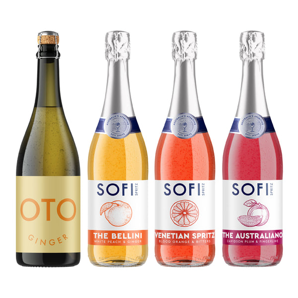 SOFI Sparkling Picnic Pack - 4 x Sparkling, Bag & Champagne Stopper - Bag & Stopper are FREE!