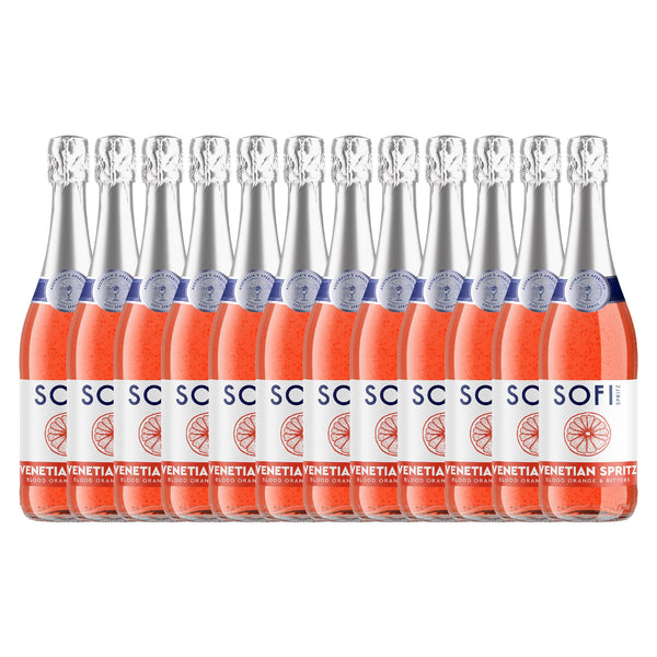 SOFI Spritz 'Venetian Spritz' - Blood Orange & Bitters Dozen - 12 x 750mL Bottles (8% ABV)