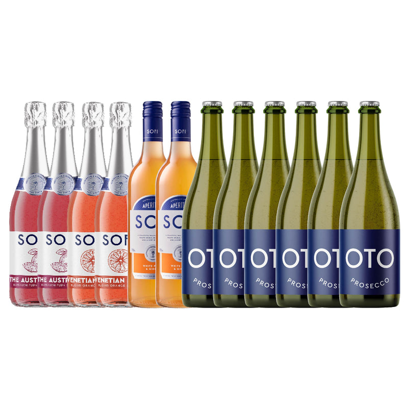 SOFI & OTO - Mixed Dozen - 2 x SOFI Aperitivo, 2 x Venetian Spritz, 2 x The Australiano & 6 x OTO Prosecco