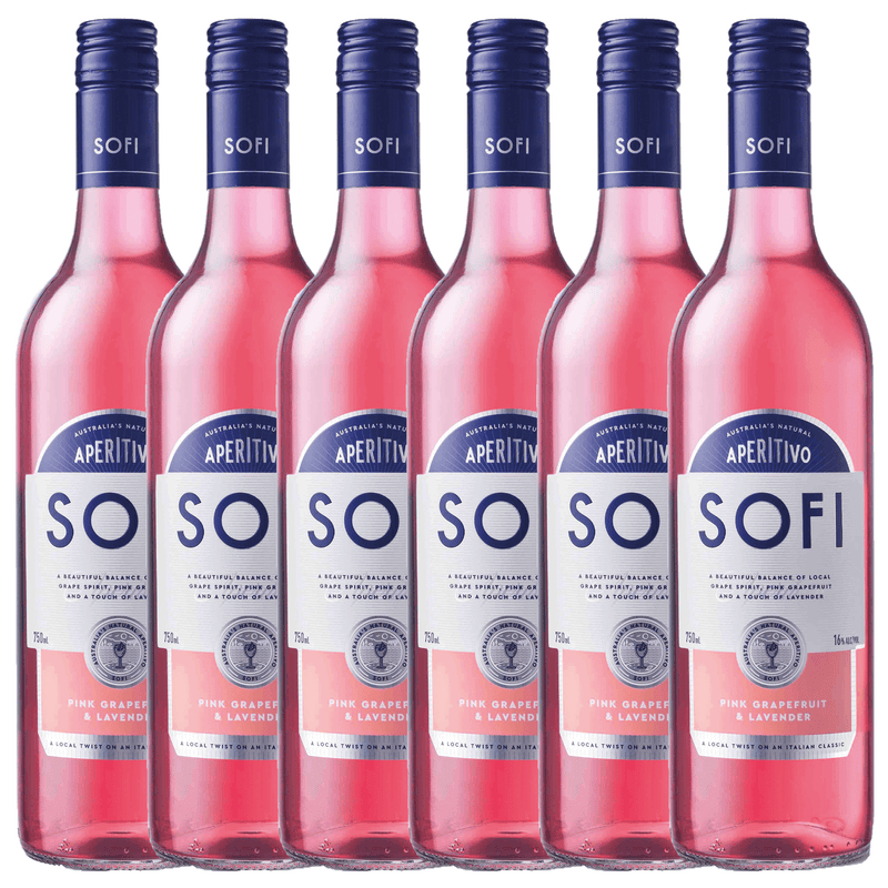 SOFI Aperitivo - Pink Grapefruit & Lavender Case - 6 x 750mL Bottles (16% ABV)
